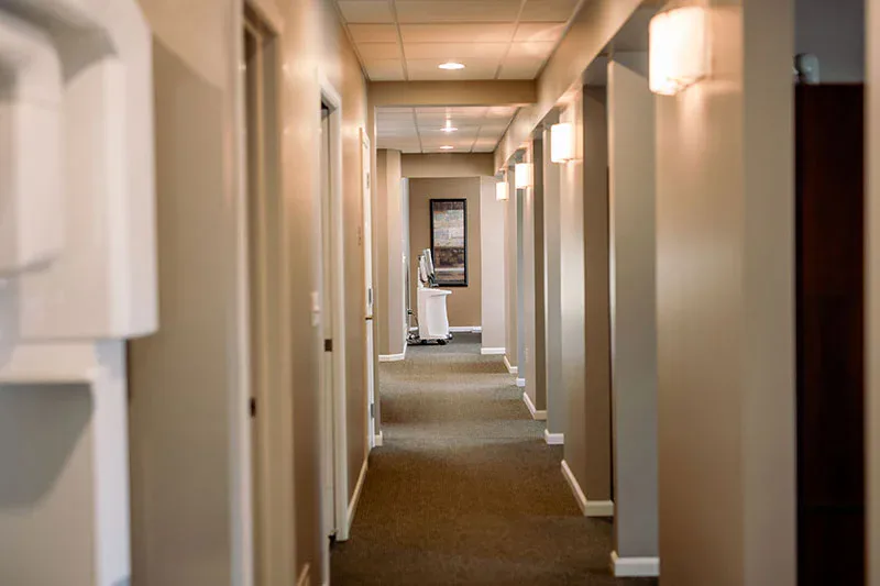 The hallway to the treatment rooms